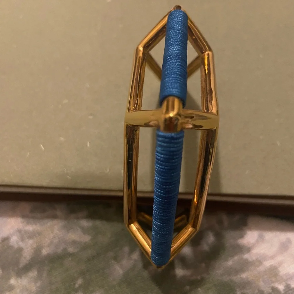 Vince Camuto Gold and Blue Sculptural Bracelet - Picture 3 of 4
